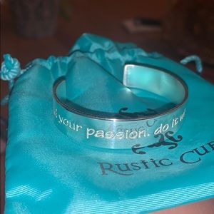 Silver Rustic Cuff Bracelet